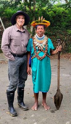 Dr. Jackson (right) with Delio Payaguaje, Siona shaman,Ecuadorian Amazon